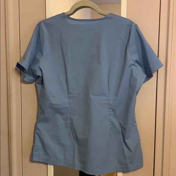 Butter soft stretch sky blue scrubs set - Picture 4 of 9